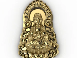 lord buddha pendent 3D Print Model