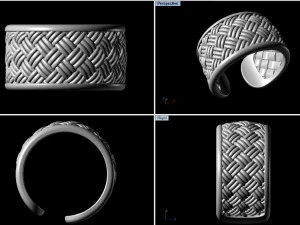 geweven ring 3D printmodel