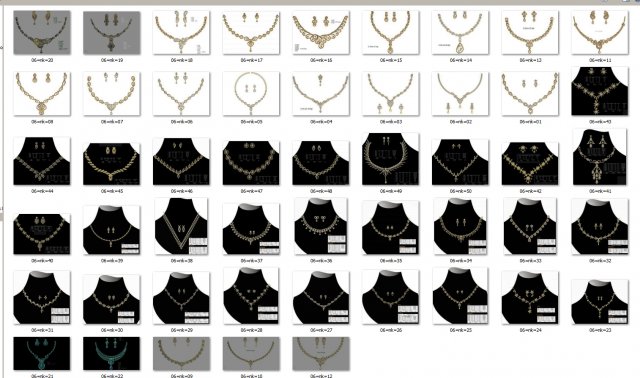 Necklace bulk STL 50 files ready to print part 06 Modèles 3D en vedette .c4d .max .obj .3ds .fbx .stl .blend 