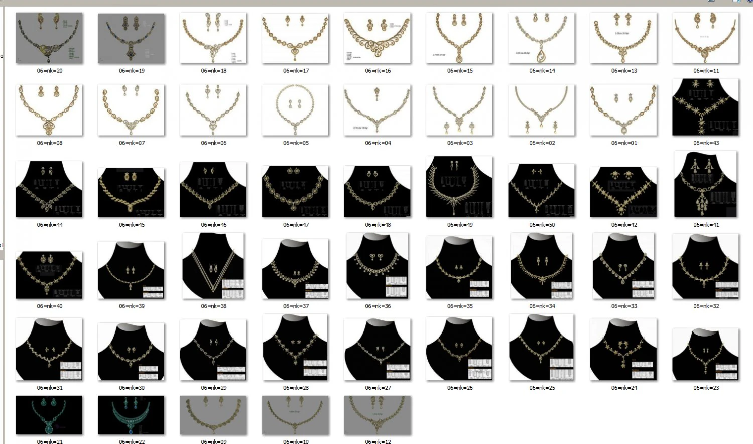Necklace bulk STL 50 files ready to print part 06 3D Print Model .c4d .max .obj .3ds .fbx .stl .blend 