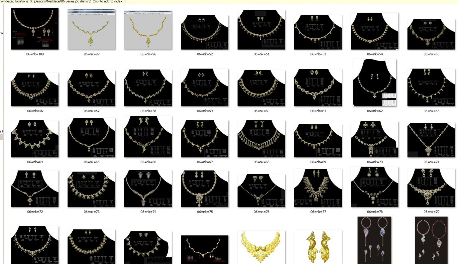 Necklace bulk STL 50 files ready to print part 05 3D Print Model .c4d .max .obj .3ds .fbx .stl .blend