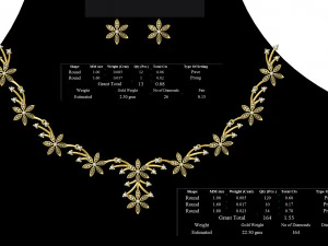 Necklace bulk STL 50 files ready to print part 05 3D Print Model