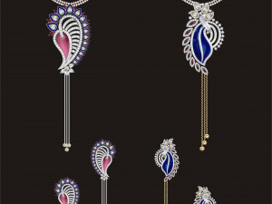 Necklace bulk STL 50 files ready to print part 05 3D Принт Модель