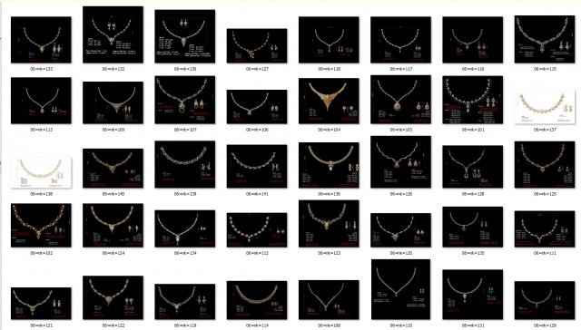 Necklace bulk STL 40 files ready to print part 03 Model do druku 3D .c4d .max .obj .3ds .fbx .stl .blend 