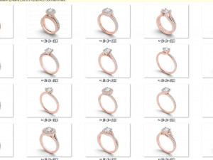 Engagement ring with all details of 23 Cad files 3D 프린트 모델