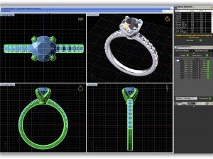Engagement ring with all details of 23 Cad files 3D Print Model
