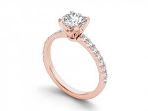 Engagement ring with all details of 23 Cad files Modèles 3D en vedette