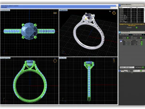Engagement ring with all details of 23 Cad files 3D Print Model