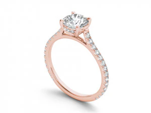 Engagement ring with all details of 23 Cad files 3D Print Model