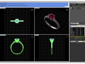 Engagement ring with all details of 23 Cad files Modèles 3D en vedette