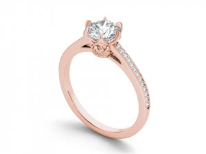 Engagement ring with all details of 23 Cad files 3D Print Model