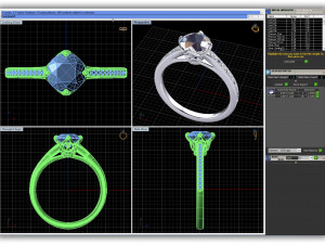 Engagement ring with all details of 23 Cad files Modèles 3D en vedette