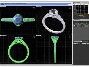 Engagement ring with all details of 23 Cad files 3D Print Model