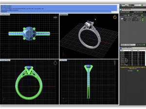 Engagement ring with all details of 23 Cad files Modèles 3D en vedette