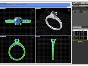 Engagement ring with all details of 23 Cad files Modèles 3D en vedette