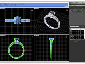 Engagement ring with all details of 23 Cad files 3D Print Model