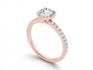 Engagement ring with all details of 23 Cad files 3D Print Model