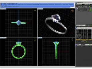 Engagement ring with all details of 23 Cad files 3D Print Model