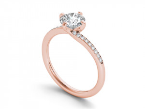 Engagement ring with all details of 23 Cad files Modèles 3D en vedette