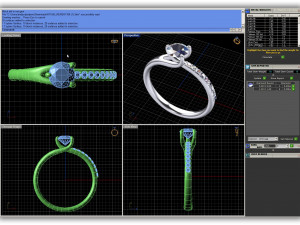 Engagement ring with all details of 23 Cad files Modèles 3D en vedette