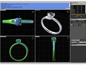 Engagement ring with all details of 23 Cad files 3D Print Model