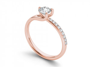 Engagement ring with all details of 23 Cad files Modèles 3D en vedette