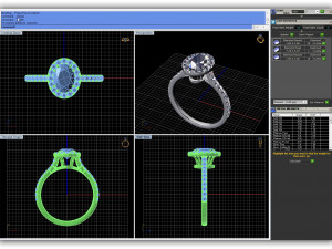 Engagement ring with all details of 23 Cad files Modèles 3D en vedette