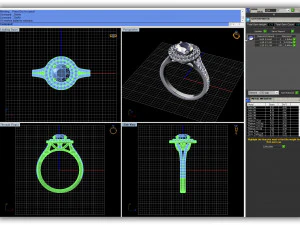 Engagement ring with all details of 23 Cad files 3D Print Model