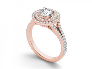 Engagement ring with all details of 23 Cad files Modèles 3D en vedette