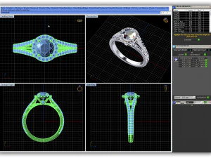 Engagement ring with all details of 23 Cad files 3D Print Model