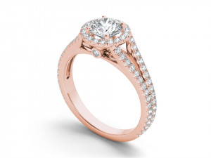 Engagement ring with all details of 23 Cad files Modèles 3D en vedette