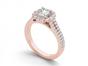 Engagement ring with all details of 23 Cad files Modèles 3D en vedette