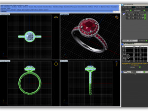 Engagement ring with all details of 23 Cad files Modèles 3D en vedette