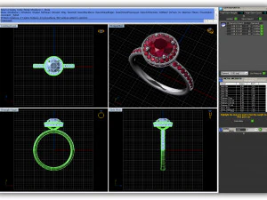 Engagement ring with all details of 23 Cad files 3D Print Model