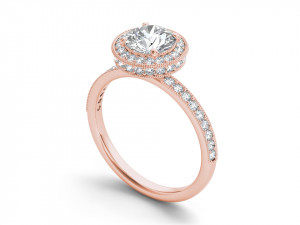 Engagement ring with all details of 23 Cad files Modèles 3D en vedette