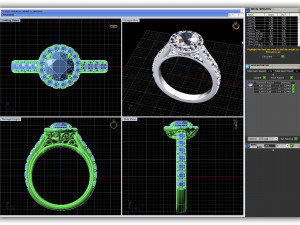 Engagement ring with all details of 23 Cad files Modèles 3D en vedette