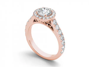 Engagement ring with all details of 23 Cad files 3D Print Model