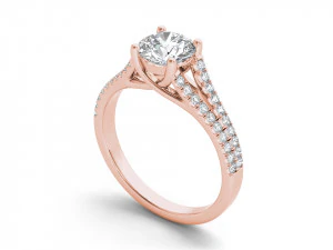 Engagement ring with all details of 23 Cad files 3D Print Model