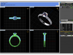 Engagement ring with all details of 23 Cad files Modèles 3D en vedette