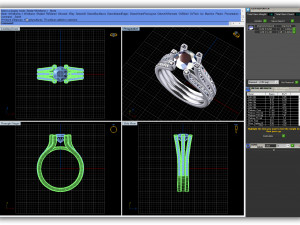 Engagement ring with all details of 23 Cad files Modèles 3D en vedette