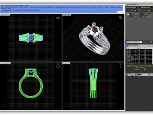 Engagement ring with all details of 23 Cad files 3D Print Model
