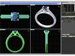 Engagement ring with all details of 23 Cad files 3D Print Model