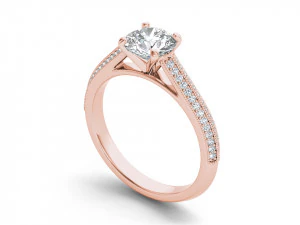 Engagement ring with all details of 23 Cad files 3D Print Model