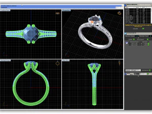 Engagement ring with all details of 23 Cad files 3D Print Model