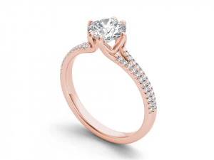 Engagement ring with all details of 23 Cad files 3D Print Model