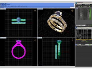 Engagement ring with all details of 23 Cad files Modèles 3D en vedette