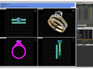 Engagement ring with all details of 23 Cad files 3D Print Model