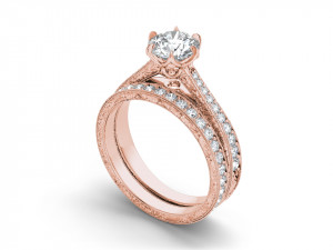 Engagement ring with all details of 23 Cad files Modèles 3D en vedette