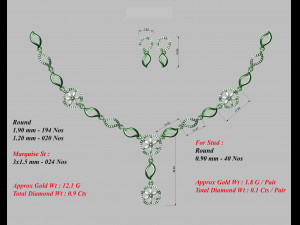 Necklace bulk 3dm 50 files ready to print part 02 3D Принт Модель
