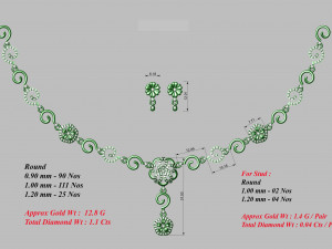 Necklace bulk 3dm 50 files ready to print part 02 3D Принт Модель